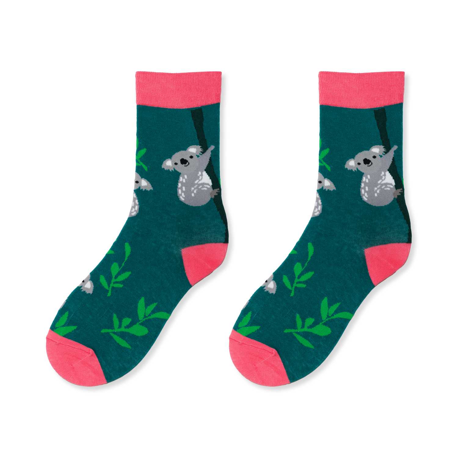 Зелени чорапи с коали