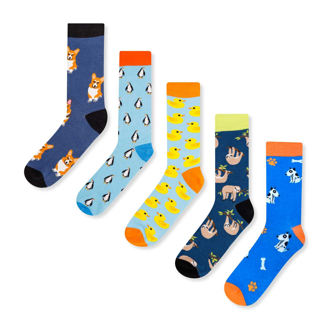 Комплект чорапи с животни - 5 чифта