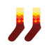 Червеножълти чорапи на ромбове